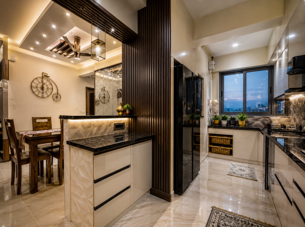 Contemporary 3 BHK house